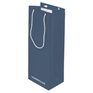 Sac Cadeau Pour Bouteille Nom de la couleur gris-bleu du nuage-tonnerre