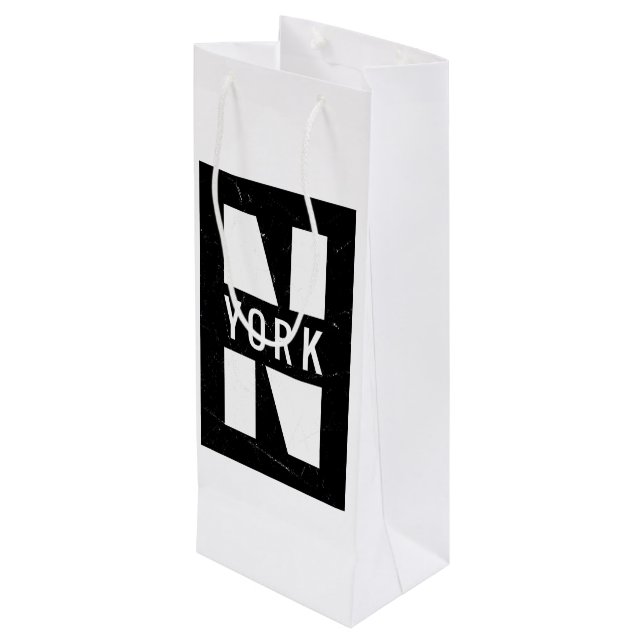 Sac Cadeau Pour Bouteille Nuit New York (Dos Angle)