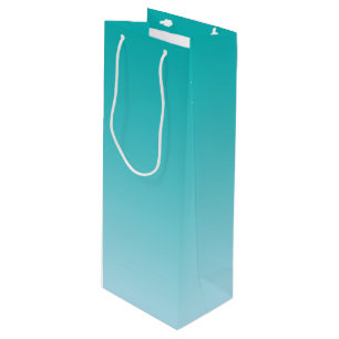 Sac Cadeau Pour Bouteille Ombre turquoise