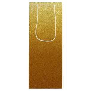 Sac Cadeau Pour Bouteille Parties scintillant en or Faux