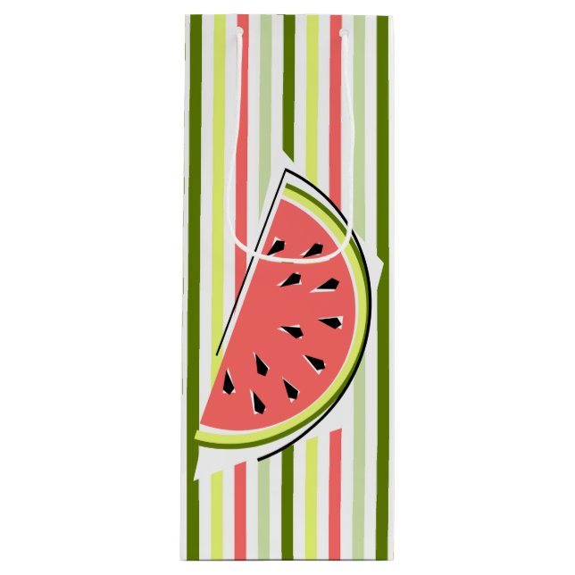 Sac Cadeau Pour Bouteille Pâte de pastèque mince (Devant)