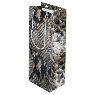 Sac Cadeau Pour Bouteille Peau de Serpent Python de luxe - Rich Elegant Mode