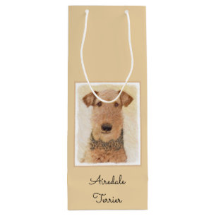 Sac Cadeau Pour Bouteille Peinture Airedale Terrier - Cute Original Art
