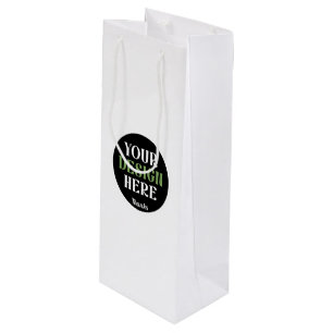 Sac Cadeau Pour Bouteille personnalisé, unique, élégant et minimaliste bisou