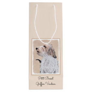 Sac Cadeau Pour Bouteille Petit Basset Griffon Vendéen Peinture - Chien Art