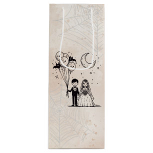 Sac Cadeau Pour Bouteille Petit couple éffrayant