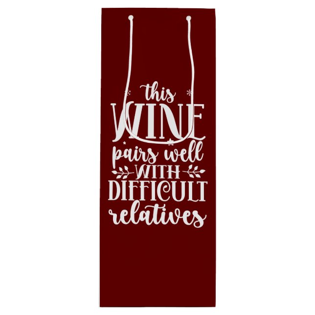 Sac Cadeau Pour Bouteille Poils de vin bien (Devant)