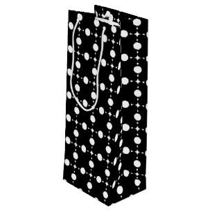Sac Cadeau Pour Bouteille Pois blancs, Motif à points Polka, points, pointil