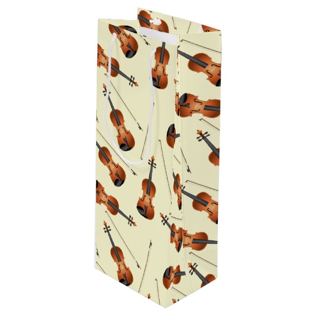 Sac Cadeau Pour Bouteille Professeur de musique violon (Devant Angle)