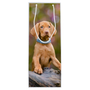 Sac Cadeau Pour Bouteille puppyeyed mignon de photo de chiot de chien de