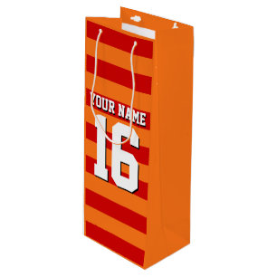 Sac Cadeau Pour Bouteille Rayure de très bon goût de Jersey d'équipe de