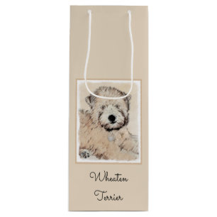 Sac Cadeau Pour Bouteille Revêtu doux Roue Peinture Terrier Art original