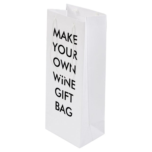 Sac Cadeau Pour Bouteille Sac-cadeau personnalisé pour vin ou champagne (Devant Angle)