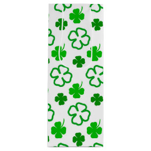 Sac Cadeau Pour Bouteille Sac-cadeau St Patrick’s Day pour Shamrock vert et 