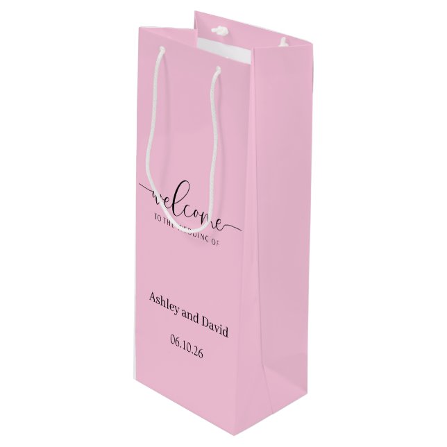 Sac Cadeau Pour Bouteille Sac de bienvenue pour mariage (Devant Angle)