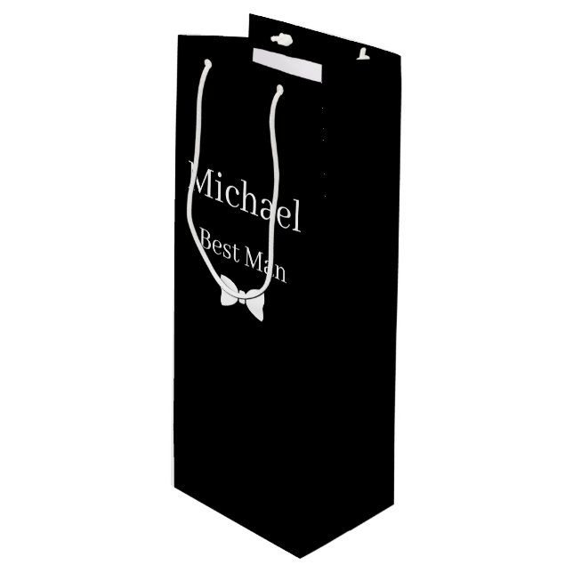 Sac Cadeau Pour Bouteille Sac de cadeaux pour témoin de mariage (Devant Angle)