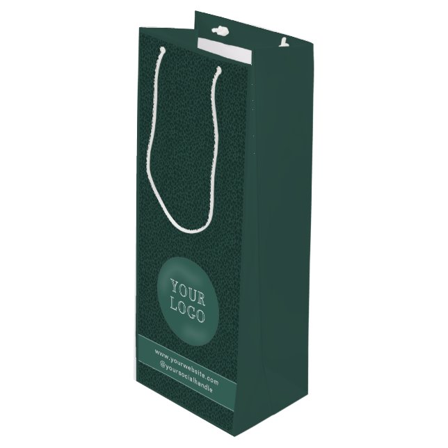 Sac Cadeau Pour Bouteille Sacs-Cadeaux Sur Mesure Avec Logo De L'Entreprise (Devant Angle)