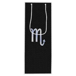 Sac Cadeau Pour Bouteille Scorpio Zodiac Chrome Comme sur Snake Skin Style