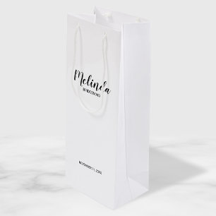Sac Cadeau Pour Bouteille Script moderne, Bridesmaitres personnalisées