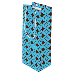 Sac Cadeau Pour Bouteille Shippo bleu et marron