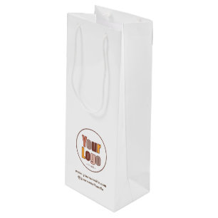 Sac Cadeau Pour Bouteille Simple Entreprise de Logo Commercial Minimaliste P