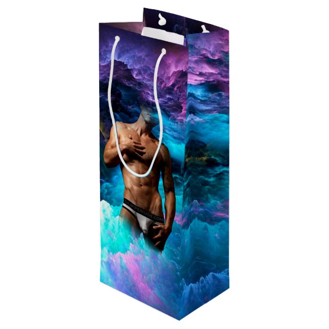 Sac Cadeau Pour Bouteille SlipperyJoe homme musclé sous-vêtements bulle dyna (Dos Angle)