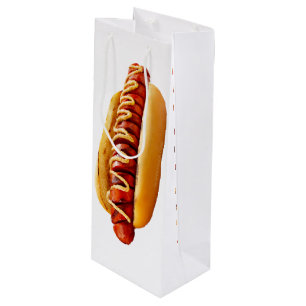 Sac Cadeau Pour Bouteille SlipperyJoe's hot dog niché doucement pain jaune v