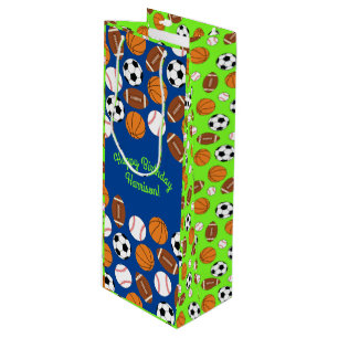 Sac Cadeau Pour Bouteille Sports Anniversaire Fête Enfants mignonne