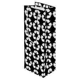 Sac Cadeau Pour Bouteille Symbole de recyclage blanc