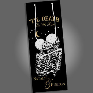 Sac Cadeau Pour Bouteille Til Death Skeleton Lots Tarot Card Goth Mariage