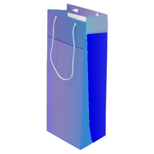 Sac Cadeau Pour Bouteille Tons bleus
