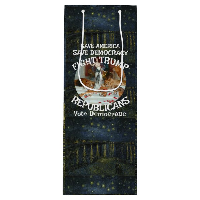 Sac Cadeau Pour Bouteille Trump (Devant)