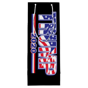 Sac Cadeau Pour Bouteille Trump 2020 : Trump embrasse le drapeau