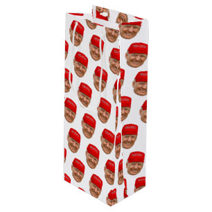 Sac Cadeau Pour Bouteille TRUMP MAGA Noël