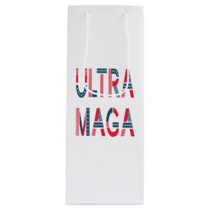 Sac Cadeau Pour Bouteille Ultra MAGA Trump Patriotique Républicain Conservat