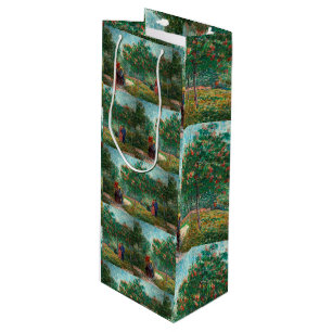 Sac Cadeau Pour Bouteille Van Gogh Garden à Montmartre avec amoureux