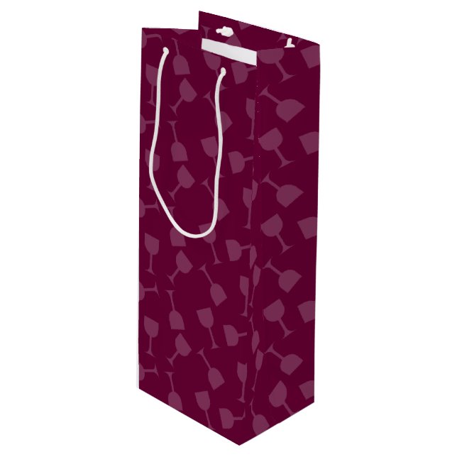 Sac Cadeau Pour Bouteille Verres de vin pompette (Devant Angle)