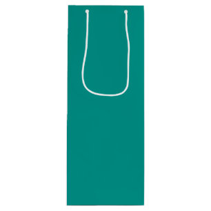 Sac Cadeau Pour Bouteille Vert sarcelle uni