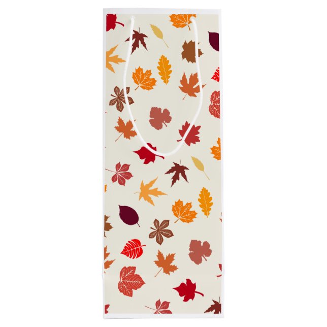 Sac Cadeau Pour Bouteille Vibes Automne Feuilles Automne (Dos)