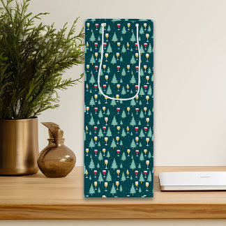 Sac Cadeau Pour Bouteille Vin de Noël