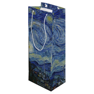 Sac Cadeau Pour Bouteille Vintage Van Gogh La Nuit étoilée