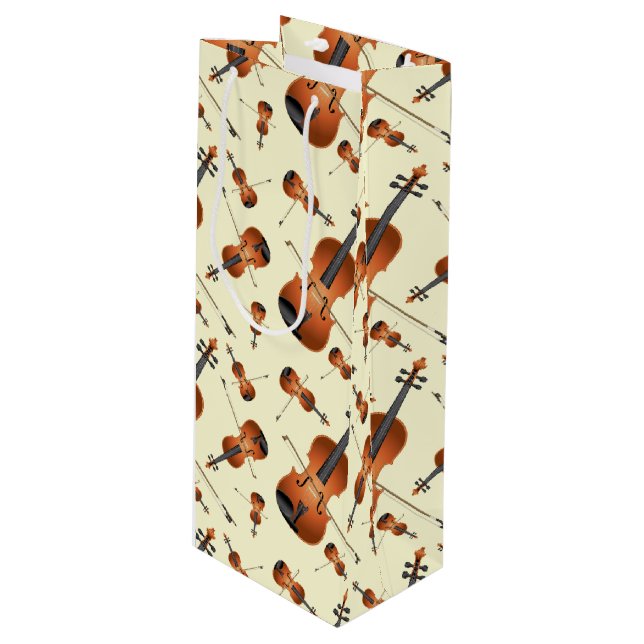 Sac Cadeau Pour Bouteille Viola Violon Musique Enseignant Musicien (Devant Angle)