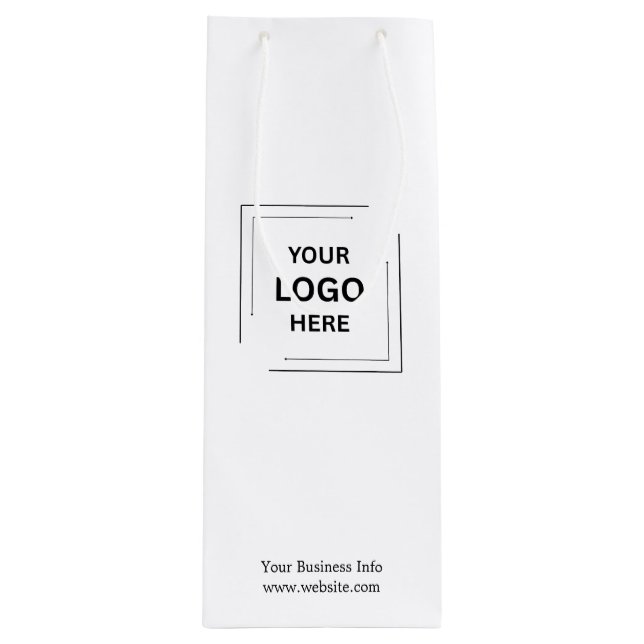 Sac Cadeau Pour Bouteille Votre logo | Entreprise Moderne Professionnel (Devant)
