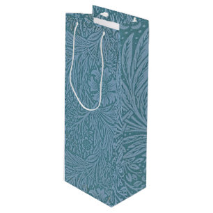 Sac Cadeau Pour Bouteille William Morris Fleurs Vintages florales Bleues