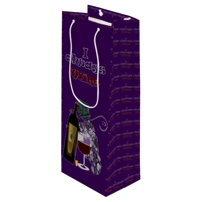 Sac Cadeau Pour Bouteille Wine Humorous Graphics (Devant Angle)
