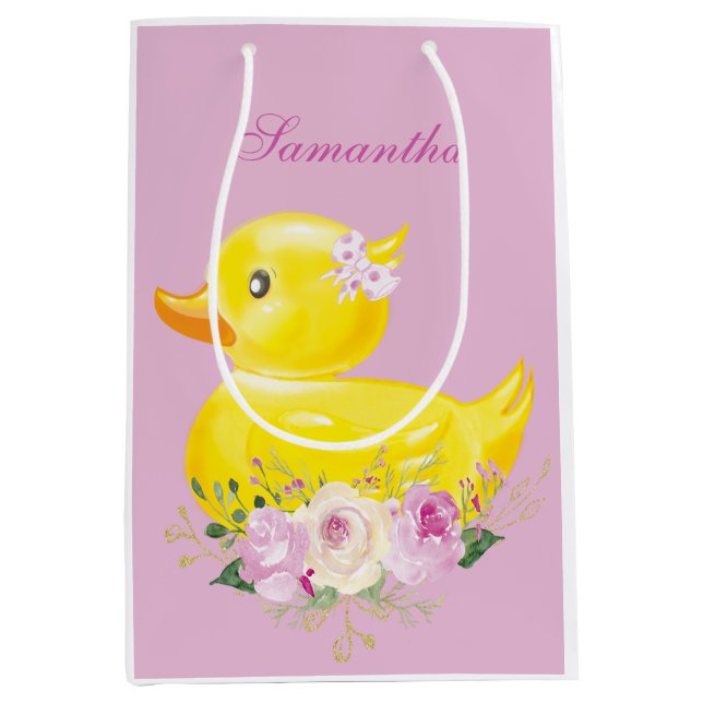 Sac cadeau pour fille DUCK en CAOUTCHOUC personnal (Devant)