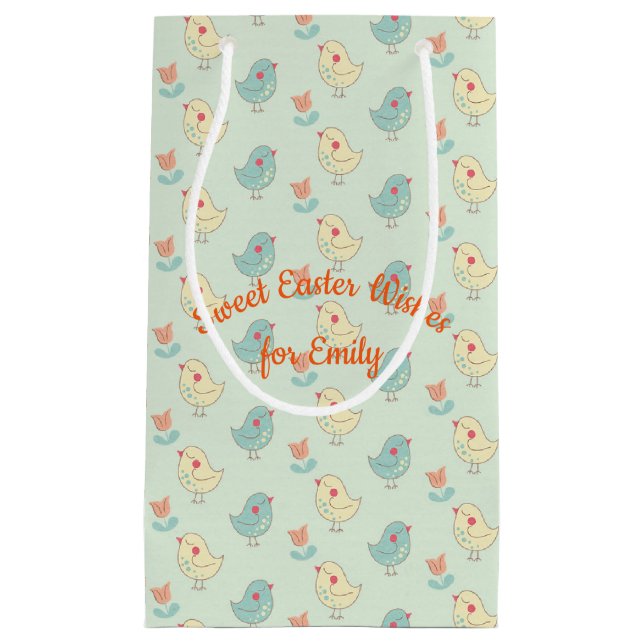 Sac cadeau pour les oiseaux de printemps doux - Pe (Devant)