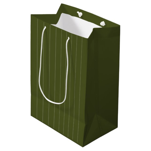 Sac cadeau pour l'olivier et les rayures blanches  (Devant Angle)