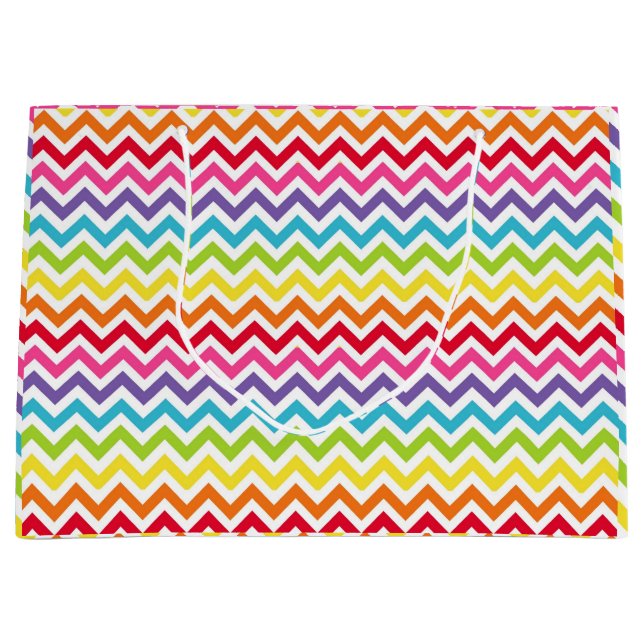 Sac cadeau Rainbow Chevron (Devant)