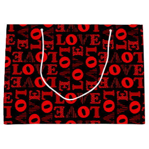 Sac cadeau Red & Black LOVE